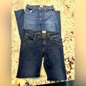 HUDSON Women's  Low Rise Dark Wash Skinny Jeans bundle of 2